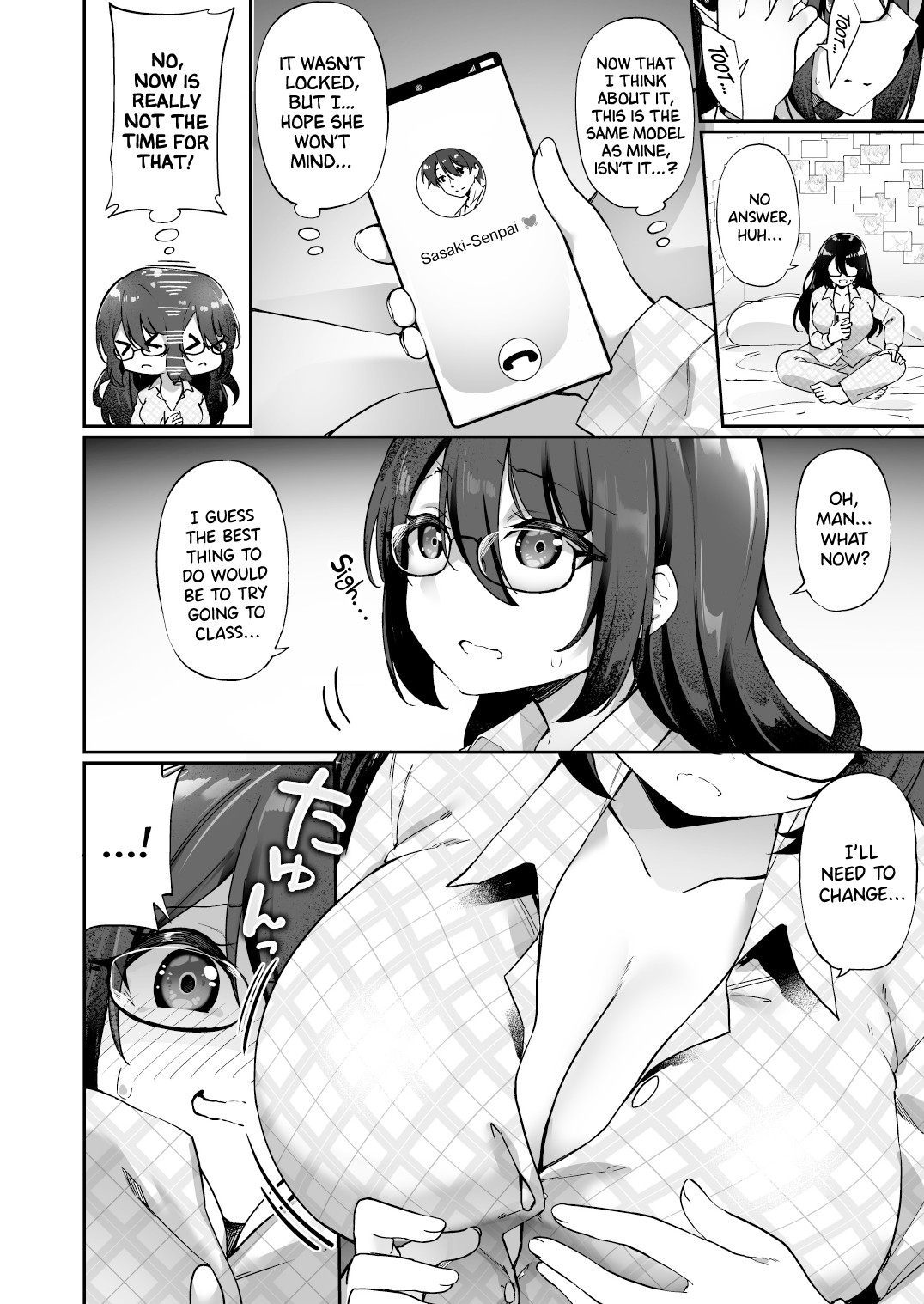 Hentai Manga Comic-I Ended Up Changing Bodies With The big Breasted Yandere Kouhai Who Gets Turned On From Simply Hearing My Voice-Read-5